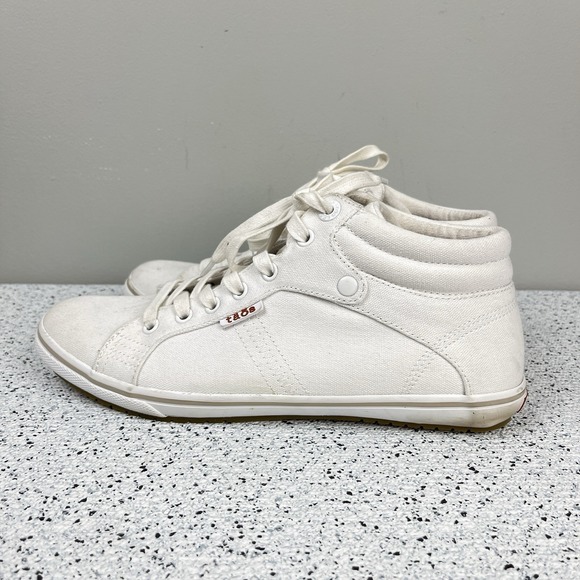 Taos Top Star Womens Shoes Size‎ 10 White Canvas Mid Top TPS-13668 - Picture 5 of 9